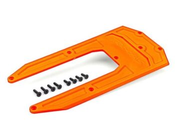 Traxxas TRX9623T Skidplate, chassis, orange (fits Sledge) - een