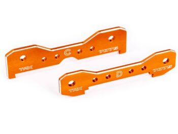 Traxxas TRX9630T Tie bars, rear, 7075-T6 aluminum (orange-anodized) (fits Sledge) - twee oranje