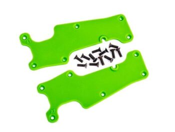 Traxxas TRX9633G Suspension arm covers, green, front (left and right)/ 2.5x8 CCS (12) - twee felgro