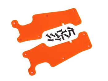 Traxxas TRX9633T Suspension arm covers, orange, front (left and right)/ 2.5x8 CCS (12) - twee oranje