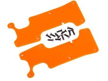 Traxxas TRX9634T Suspension arm covers, orange, rear (left and right)/ 2.5x8 CCS (12) - twee or