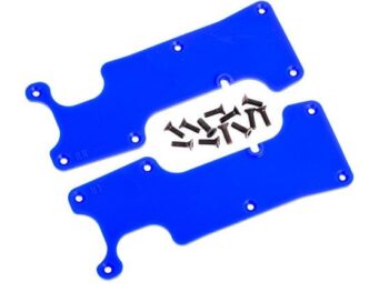 Traxxas TRX9634X Suspension arm covers, blue, rear (left and right)/ 2.5x8 CCS (12) - twee blauwe