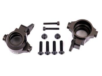 Traxxas TRX9635A STEERING BLOCKS, 6061-T6 ALUMINUM (DARK TITANIUM-ANODIZED), LEFT & RIGHT - twee donker
