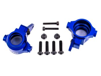 Traxxas TRX9635X STEERING BLOCKS, 6061-T6 ALUMINUM (BLUE-ANODIZED), LEFT & RIGHT - twee blau