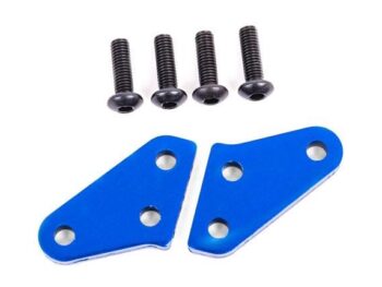Traxxas TRX9636X Steering block arms (aluminum, blue-anodized) (2) (fits #9537 and 9637 steering blocks) - twee blauw gean
