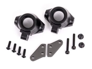 Traxxas TRX9637A STEERING BLOCKS L//R ALUM DARK - twee donkerg