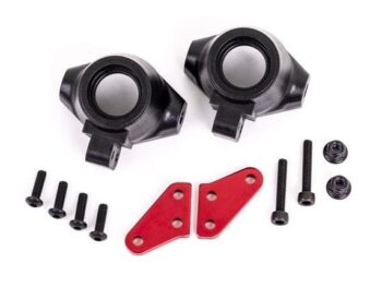 Traxxas TRX9637R Steering block arms (aluminum, red-anodized) (2)/ steering blocks, left or right - een set