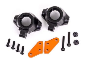Traxxas TRX9637T Steering block arms (aluminum, orange-anodized) (2)/ steering blocks, left or right - een set