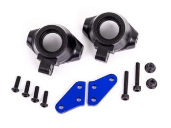Traxxas TRX9637X Steering block arms (aluminum, blue-anodized) (2)/ steering blocks, left or right - een set van twee