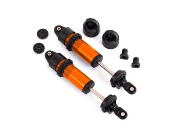 Traxxas TRX9660-ORNG Shocks, GT-Maxx, aluminum (orange-anodized) (fully assembled w/o springs) (2) - twee or