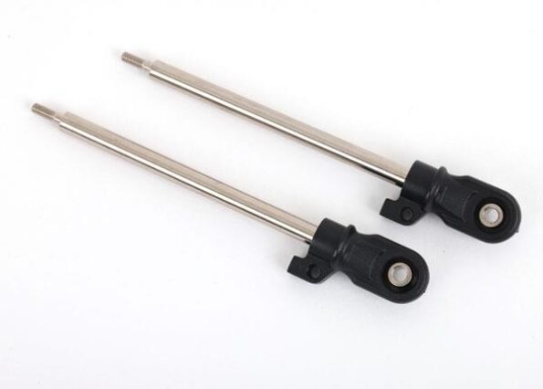 Traxxas TRX9662 Shock shaft, 80mm (GT-Maxx) (steel, chrome finish) (2) (assembled with rod ends and steel hollow balls)