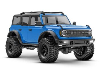 Traxxas TRX97074-1BLUE Traxxas TRX-4M 1/18 Scale and Trail Crawler Ford Bronco 4WD Electric Truck with TQ Blue - een gedetailleerde blauwe