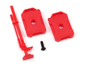 Traxxas TRX9721 Fuel canisters (left & right)/ jack (red) (fits #9712 body) - twee rode