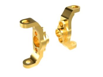 Traxxas TRX9733 Caster blocks, brass (4 grams) (left & right) - twee goudkleur