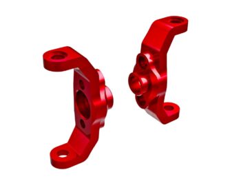 Traxxas TRX9733-RED Caster blocks, 6061-T6 aluminum (red-anodized) (left & right) - twee glanzende
