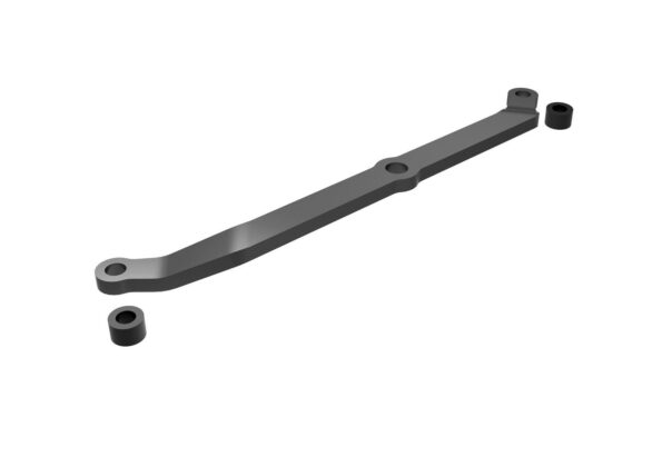 Traxxas TRX9748-GRAY Steering link, 6061-T6 aluminum (dark titanium-anodized)/ servo horn, metal/ spacers (2)/ 3x6mm CCS (with threadlock) (1)/ 2.5x7mm SS (with threadlock) (1)