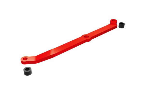 Traxxas TRX9748-RED Steering link, 6061-T6 aluminum (red-anodized)/ servo horn, metal/ spacers (2)/ 3x6mm CCS (with threadlock) (1)/ 2.5x7mm SS (with threadlock) (1)