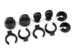 Shock cap (2)/ spring perch (2)/ rod end (2)/ spring preload spacer (4)