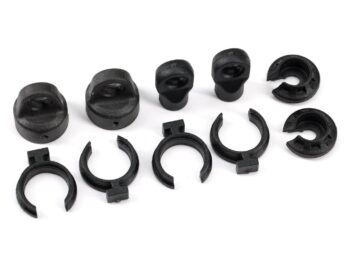 Traxxas TRX9762A Shock cap (2)/ spring perch (2)/ rod end (2)/ spring preload spacer (4) - een set van