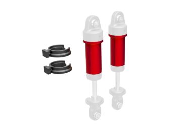 Traxxas TRX9763-RED Body, GTM shock, 6061-T6 aluminum (red-anodized) (includes spring pre-load spacers) (2) - twee