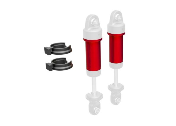 Traxxas TRX9763-RED Body, GTM shock, 6061-T6 aluminum (red-anodized) (includes spring pre-load spacers) (2)