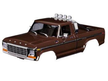 Traxxas TRX9812-BRWN Body, Ford F-150 Truck (1979), complete, brown (includes grille, side mirrors, door handles, roll bar, windshield wipers, side trim, & clipless mounting) (requires #9834 front & rear bumpers)