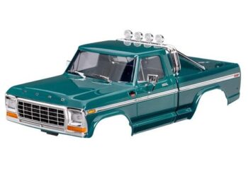 Traxxas TRX9812-GRN Body, Ford F-150 Truck (1979), complete, green (includes grille, side mirrors, door handles, roll bar, windshield wipers, side trim, & clipless mounting) (requires #9834 front & rear bumpers)
