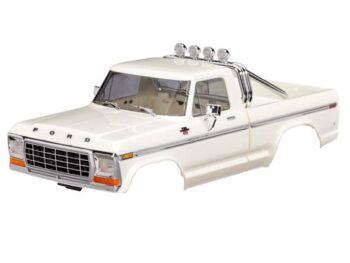 Traxxas TRX9812-WHT Body, Ford F-150 Truck (1979), complete, white (includes grille, side mirrors, door handles, roll bar, windshield wipers, side trim, & clipless mounting) (requires #9834 front & rear bumpers)