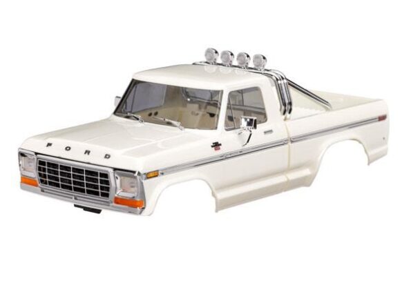 Traxxas TRX9812-WHT Body, Ford F-150 Truck (1979), complete, white (includes grille, side mirrors, door handles, roll bar, windshield wipers, side trim, & clipless mounting) (requires #9834 front & rear bumpers)