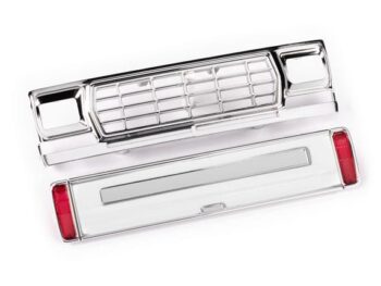 Traxxas TRX9819 Front grille/ tailgate panel (white, requires painting)/ LED lenses (rear, left & right) (unassembled) (fits #9812 body) - twee onbewerk