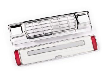 Traxxas TRX9819-WHT Front grille/ tailgate panel (white)/ LED lenses (rear, left & right) (fits #9812 body) - een verchroom