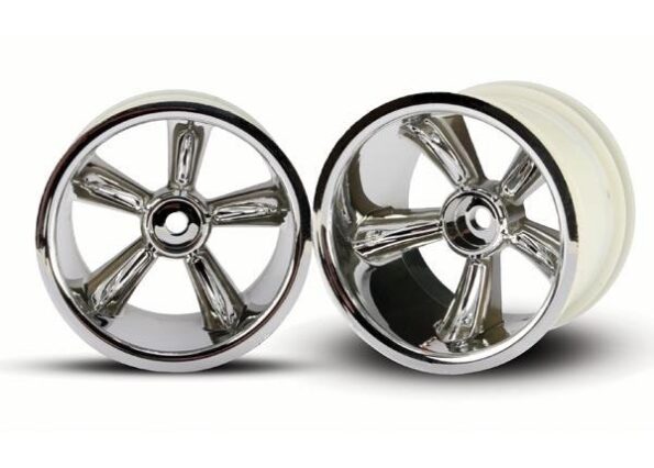 Traxxas TRX4172 TRX Pro-Star chrome wheels (2) (rear) (for 2.2 tires), TRX4172