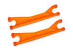 twee oranje rc auto draagarmen