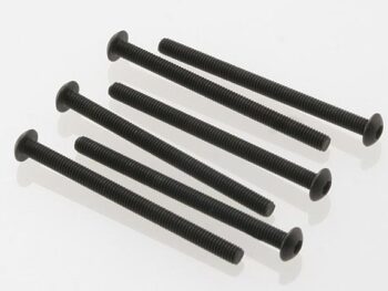 Traxxas TRX2592 Screws, 3x40mm button-head machine (hex drive) (6), TRX2592 - zes zwarte, volledig