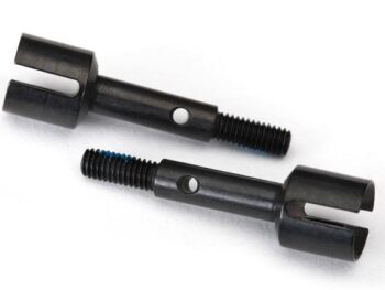 Traxxas TRX8354 Stub axles (front or rear) (2), TRX8354 - twee zwarte