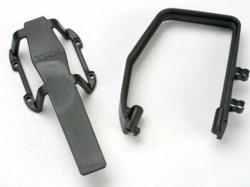Traxxas TRX5316 Roll hoop, plastic/ transmission skid guard, plastic, TRX5316 - twee zwar