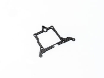XBILITY RC XB-146 Xbility Carbon Rear Plate for V2 Motor Mount (1pc) - een platte, zwarte plaat