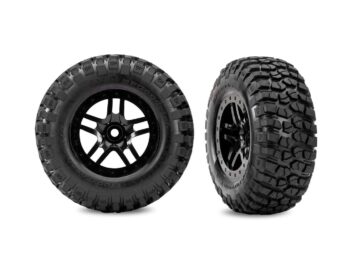 Traxxas TRX5885-BLK SCT Black Wheels & Bfgoodrich Tires (2)