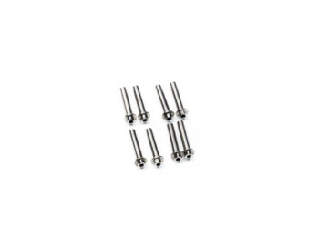 XBILITY RC XB-162 Xbility King Pin Set for 0°, 1°, 1.5° & 2° Camber – XB-SF Front (8pcs) - acht zilverkleurige metal