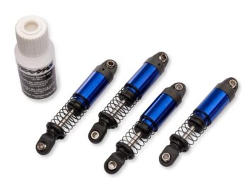 Traxxas TRX12060-BLUE Traxxas TRX12060-BLUE Blue Aluminum GTM Pro Shocks with Springs (4)